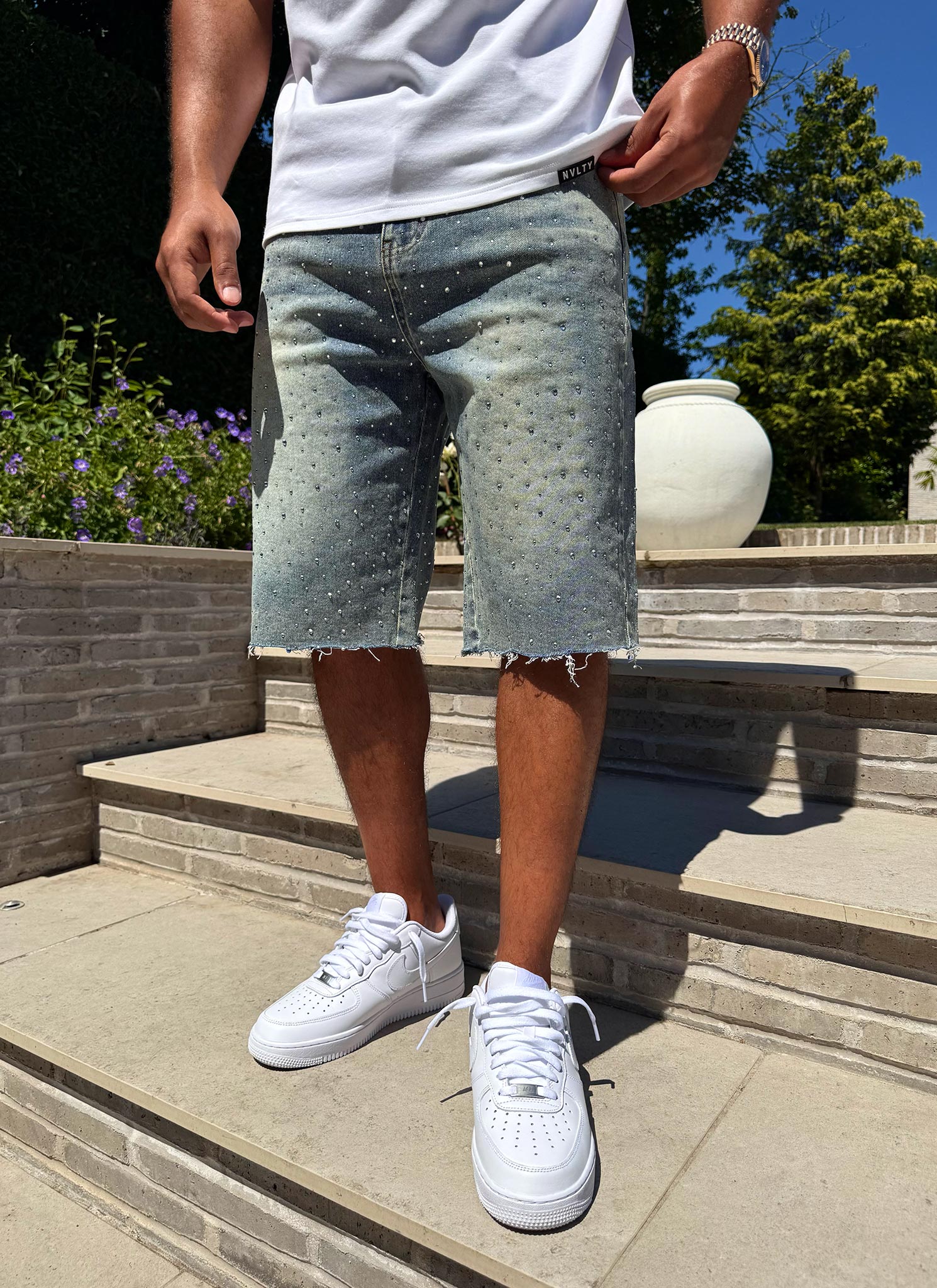 Vintage Flooded VVS Denim Shorts - Blue - Image 11