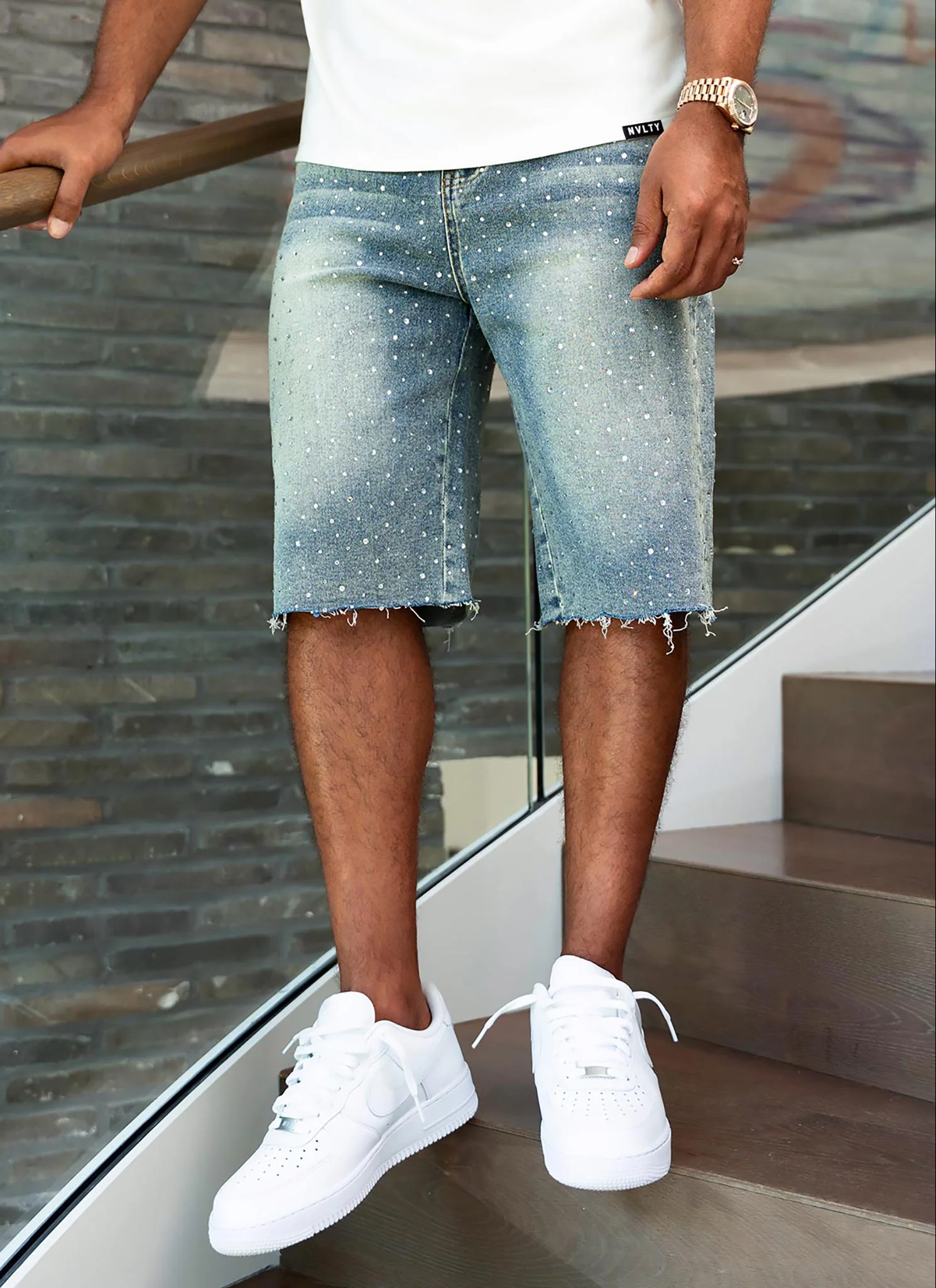 Vintage Flooded VVS Denim Shorts - Blue - Image 12