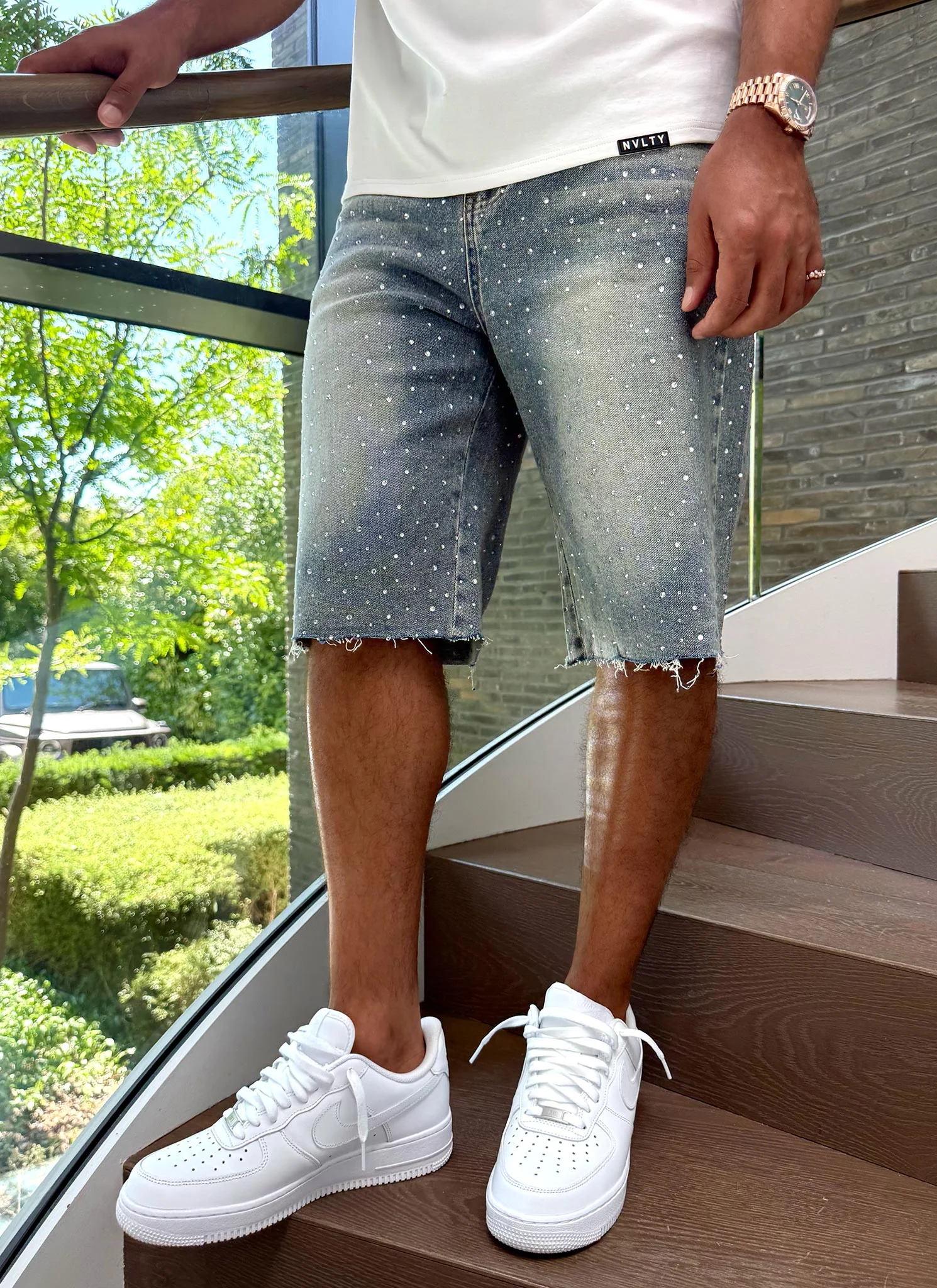 Vintage Flooded VVS Denim Shorts - Blue - Image 3
