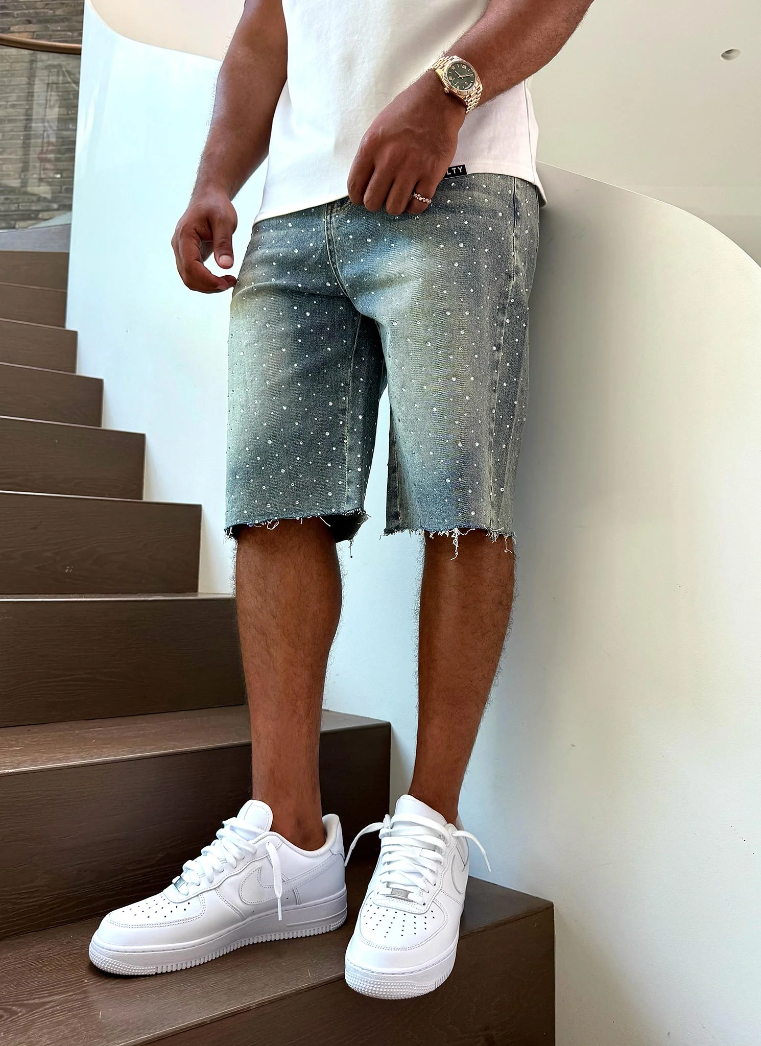 Vintage Flooded VVS Denim Shorts - Blue - Image 8
