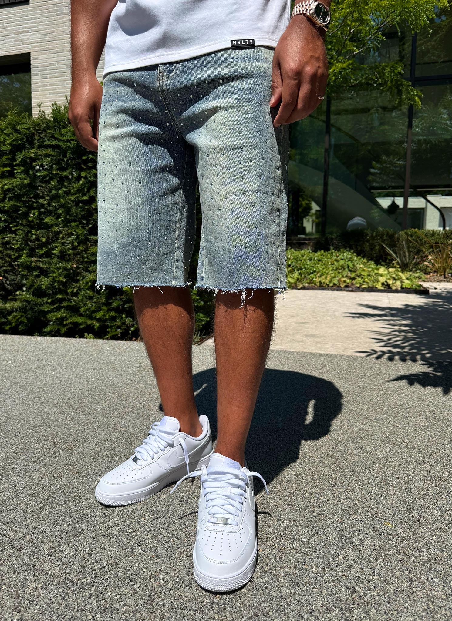 Vintage Flooded VVS Denim Shorts - Blue - Image 9