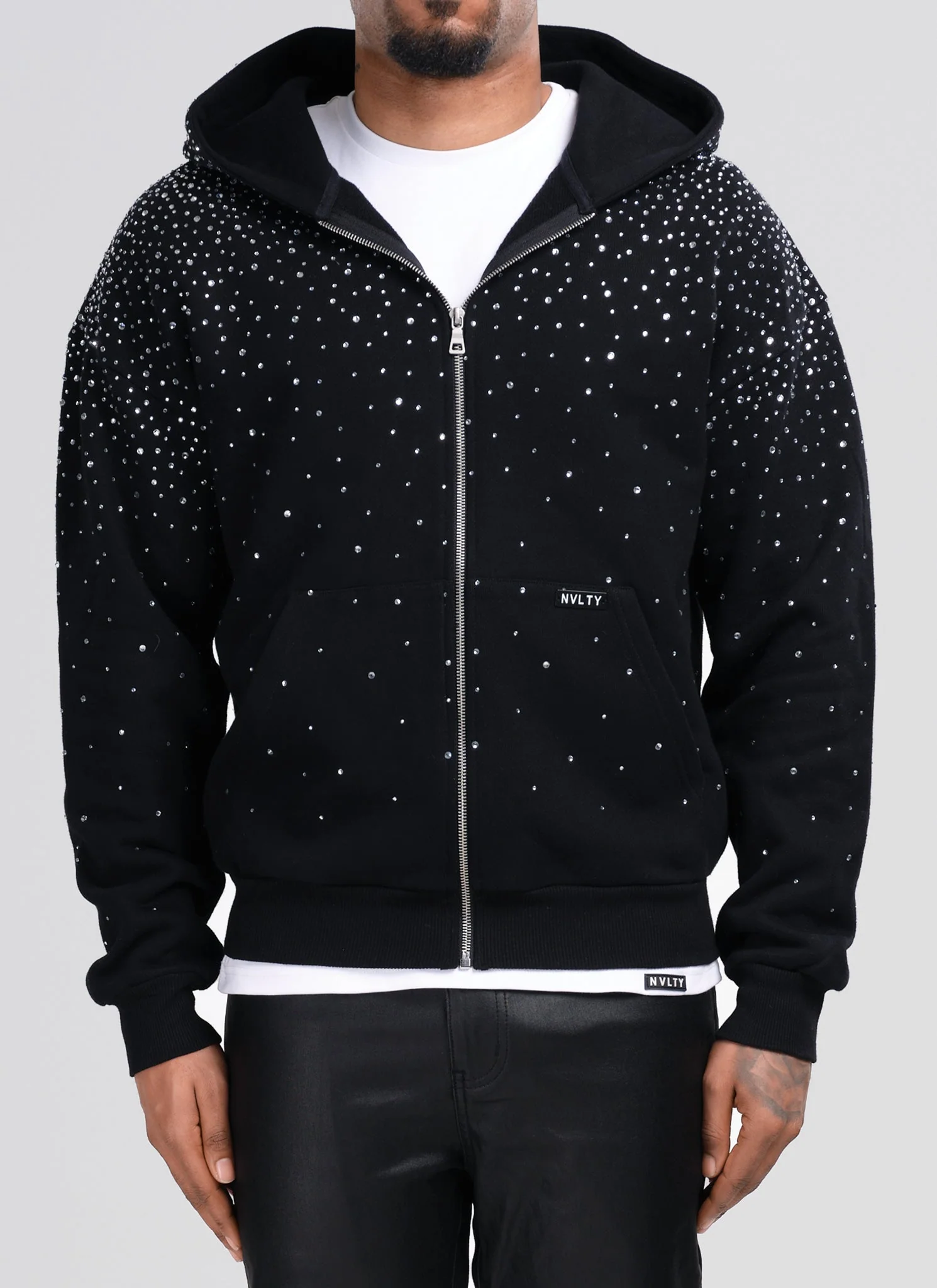 Vintage Flooded VVS Zip Hoodie - Black