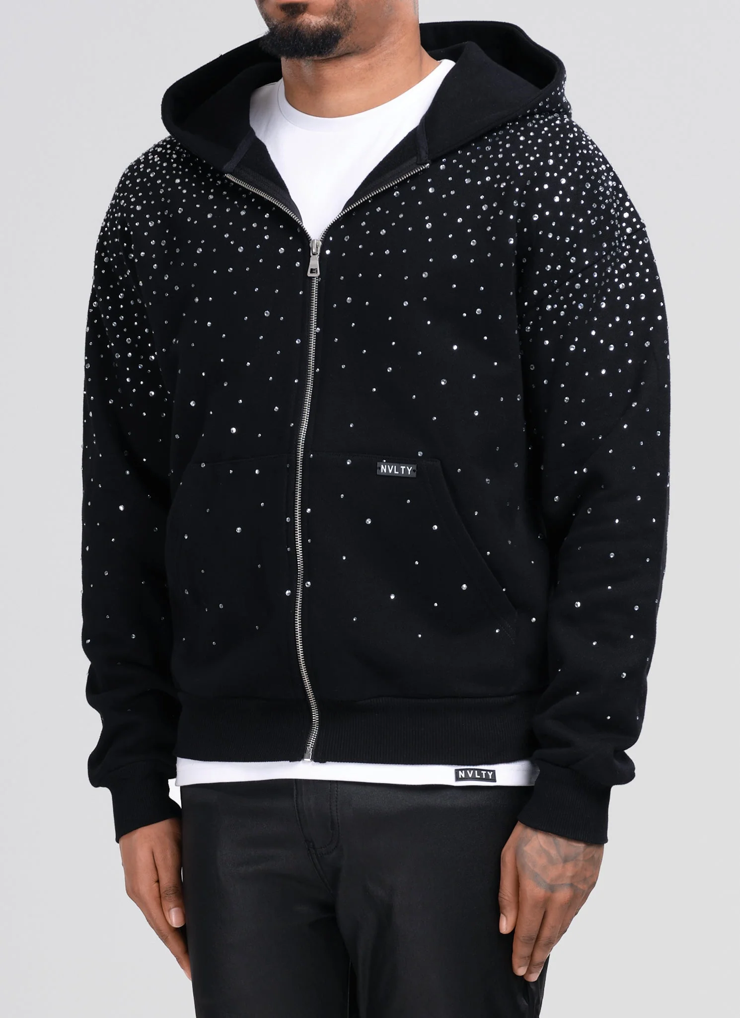 Vintage Flooded VVS Zip Hoodie - Black - Image 3