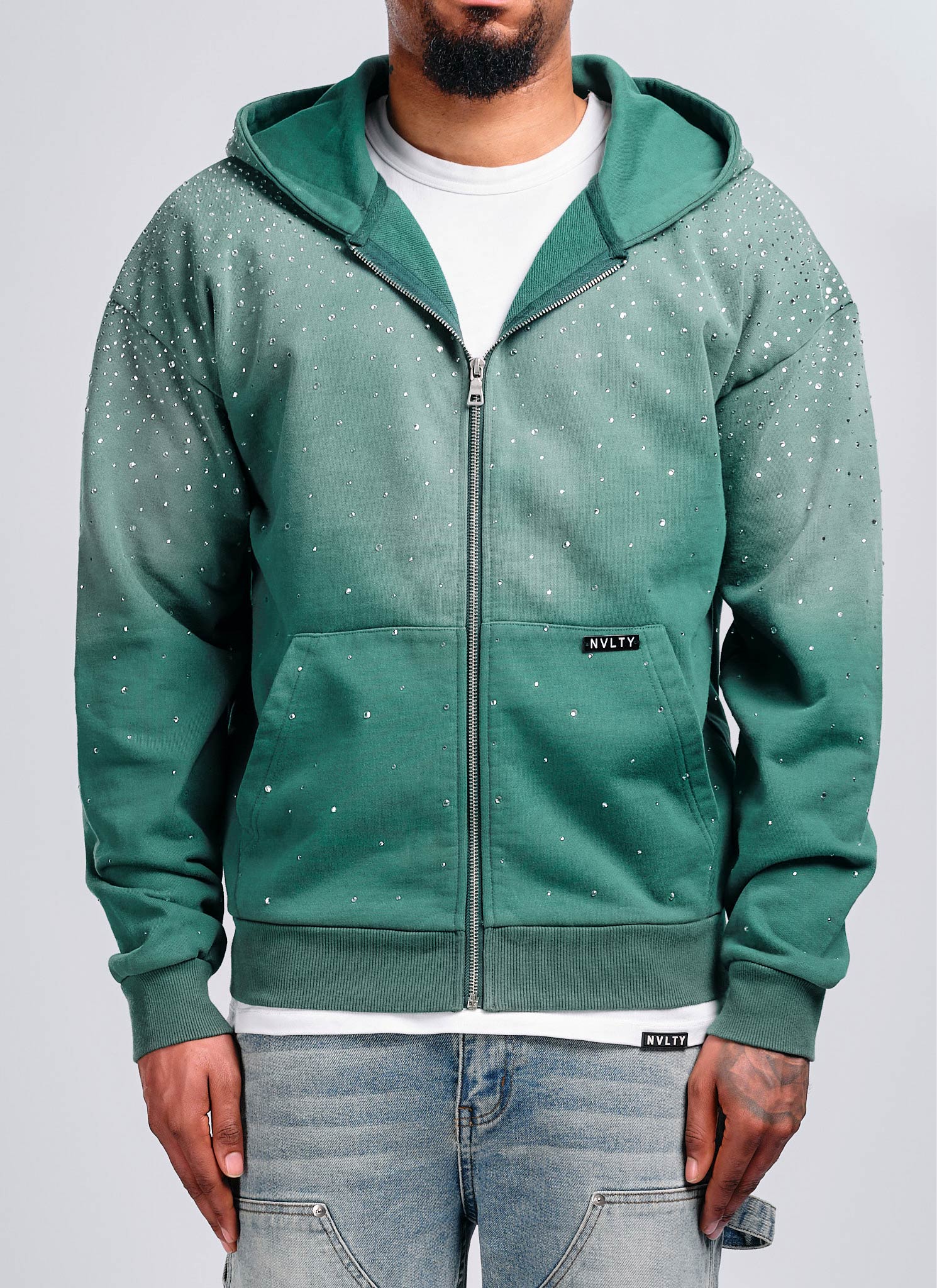 Vintage Flooded VVS Zip Hoodie - Green