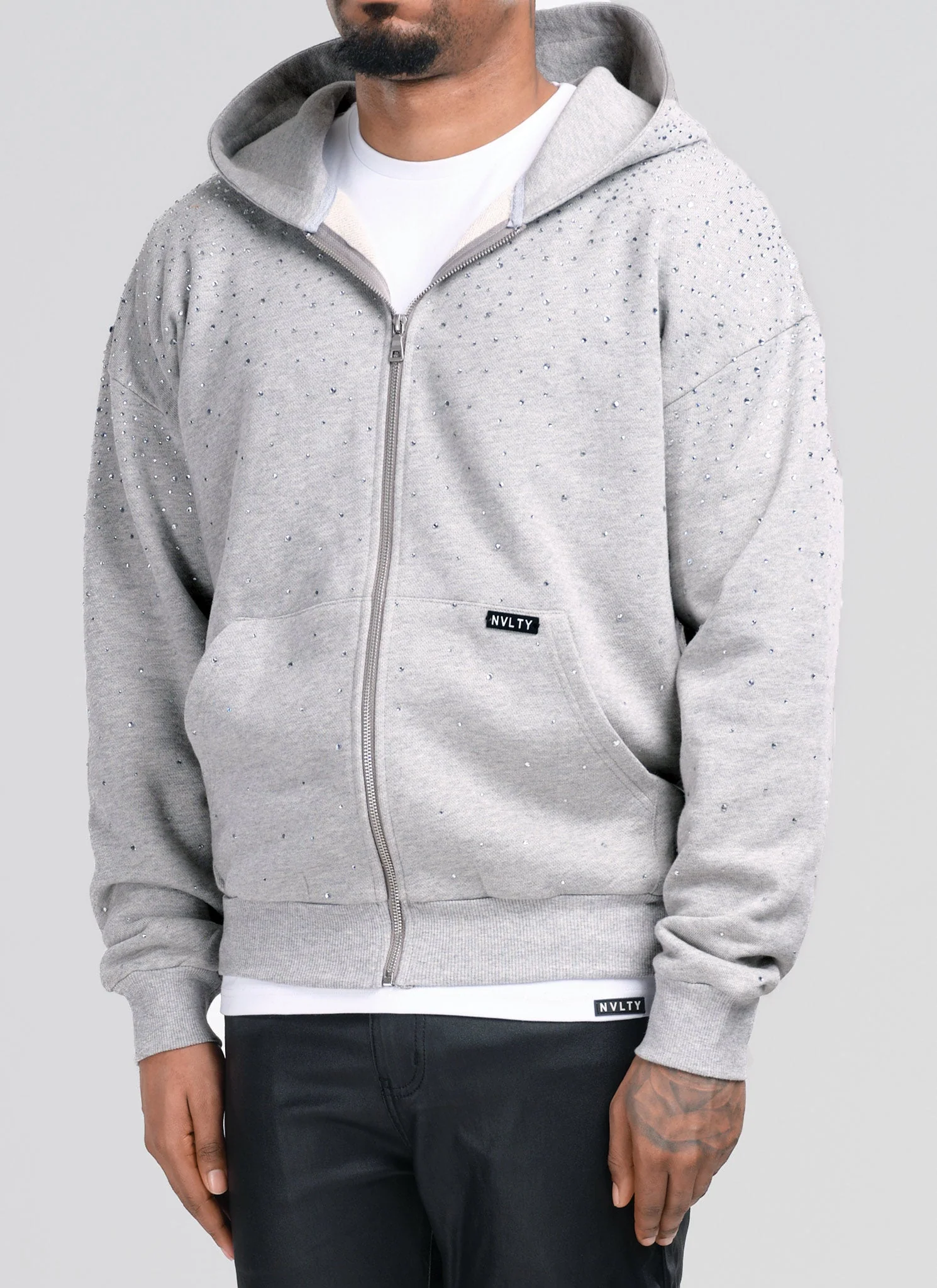 Vintage Flooded VVS Zip Hoodie - Grey