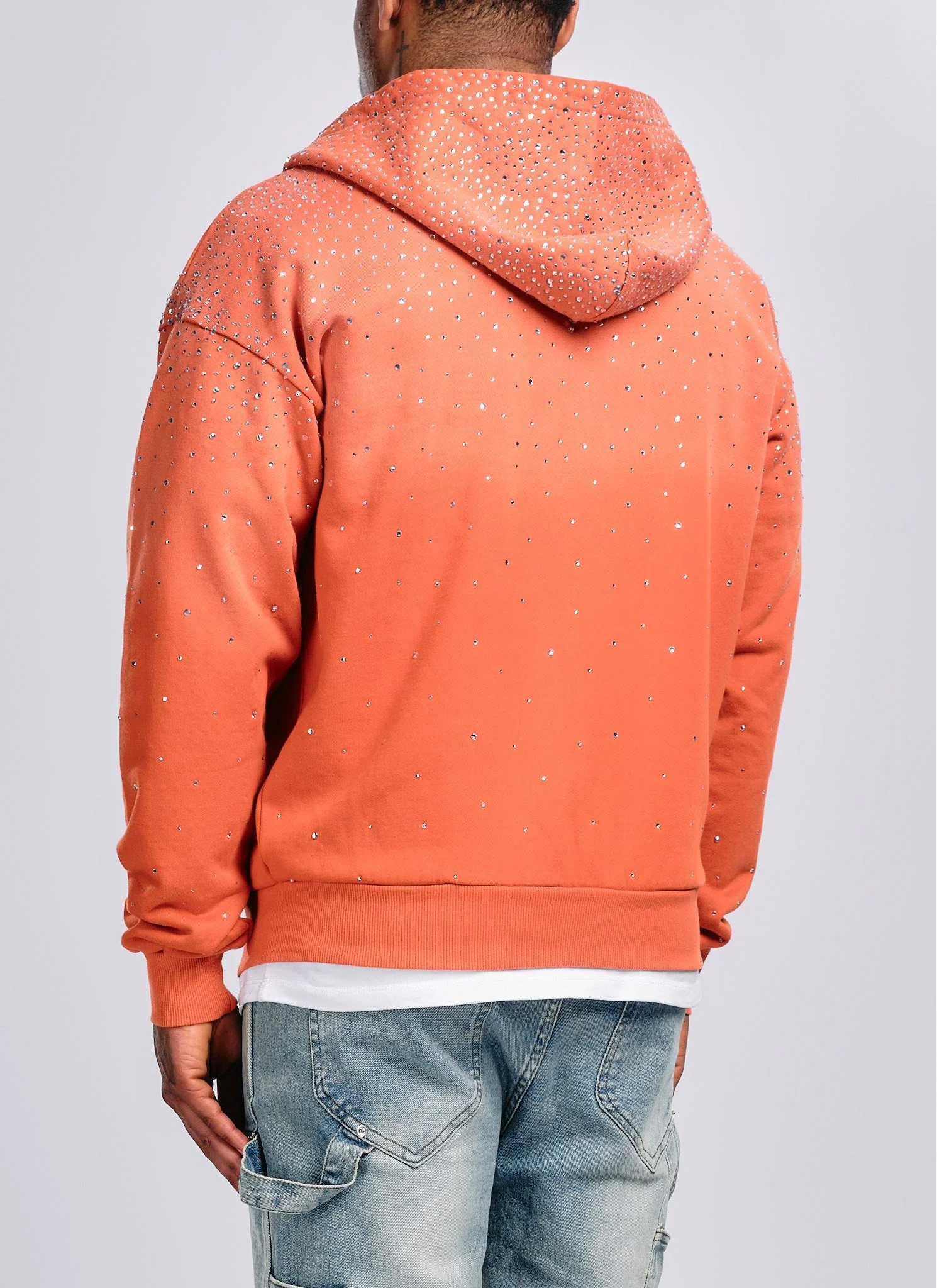 Vintage Flooded VVS Zip Hoodie - Orange - Image 3
