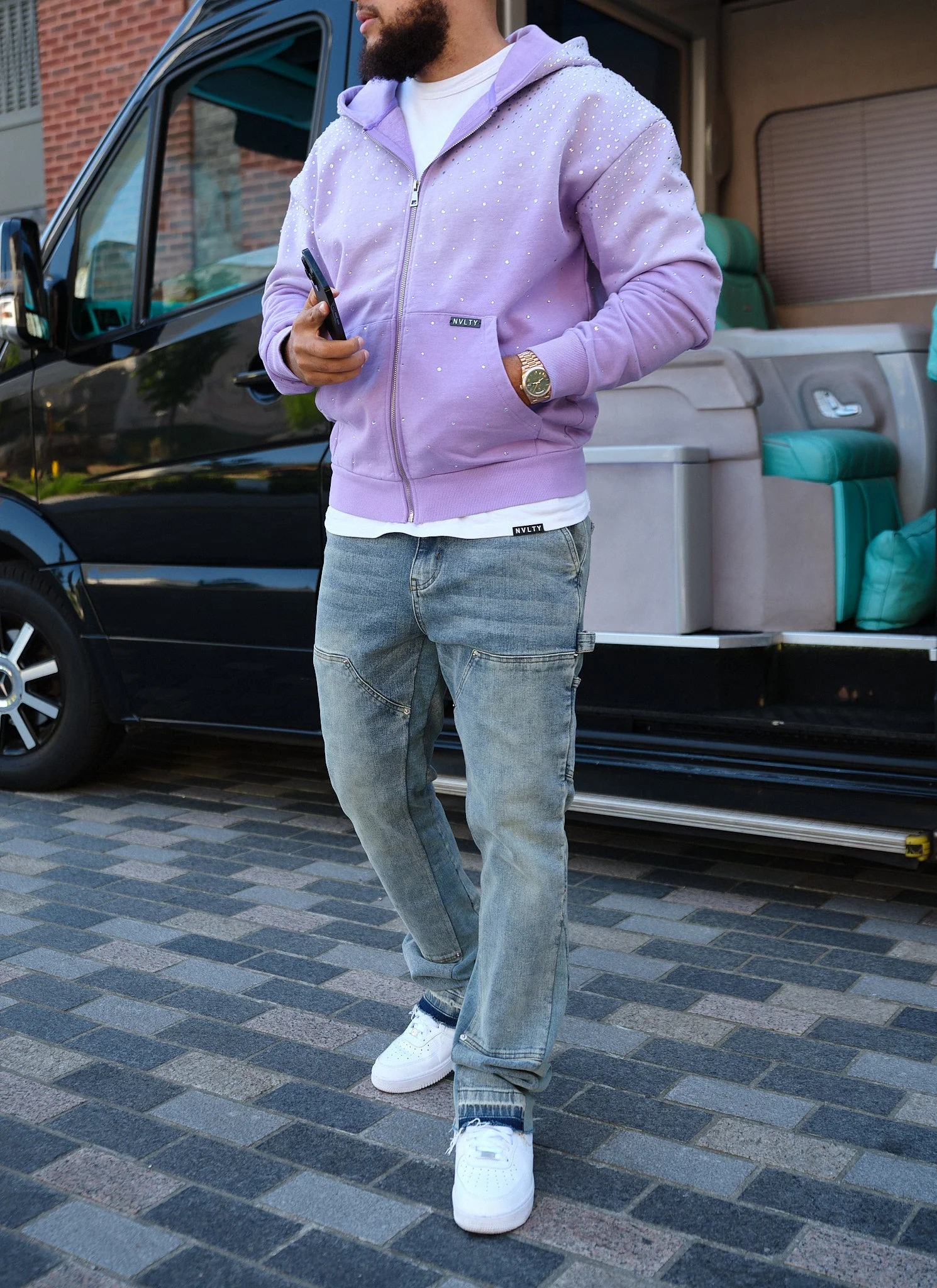 Vintage Flooded VVS Zip Hoodie - Purple - Image 11
