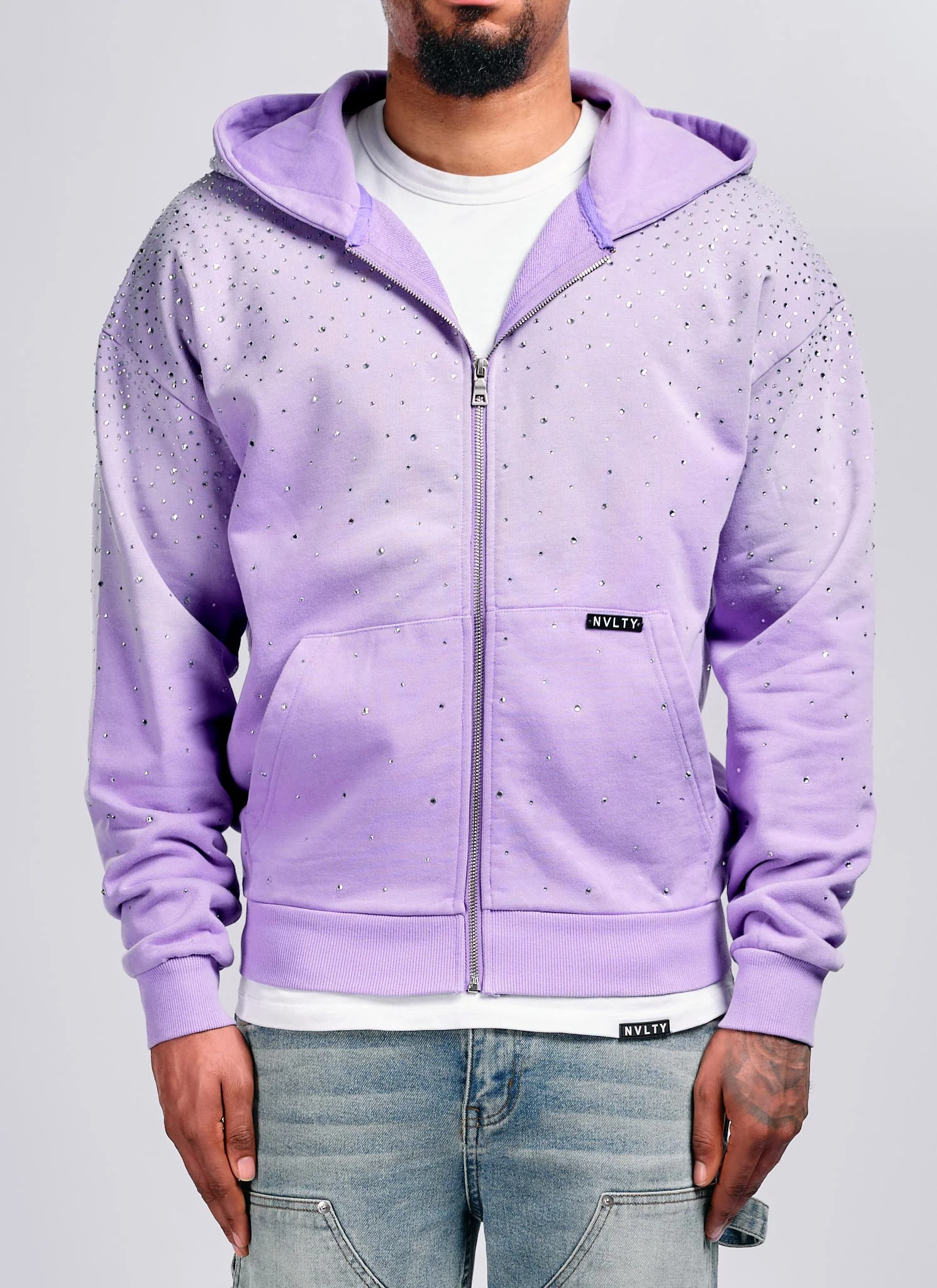 Vintage Flooded VVS Zip Hoodie - Purple - Image 3