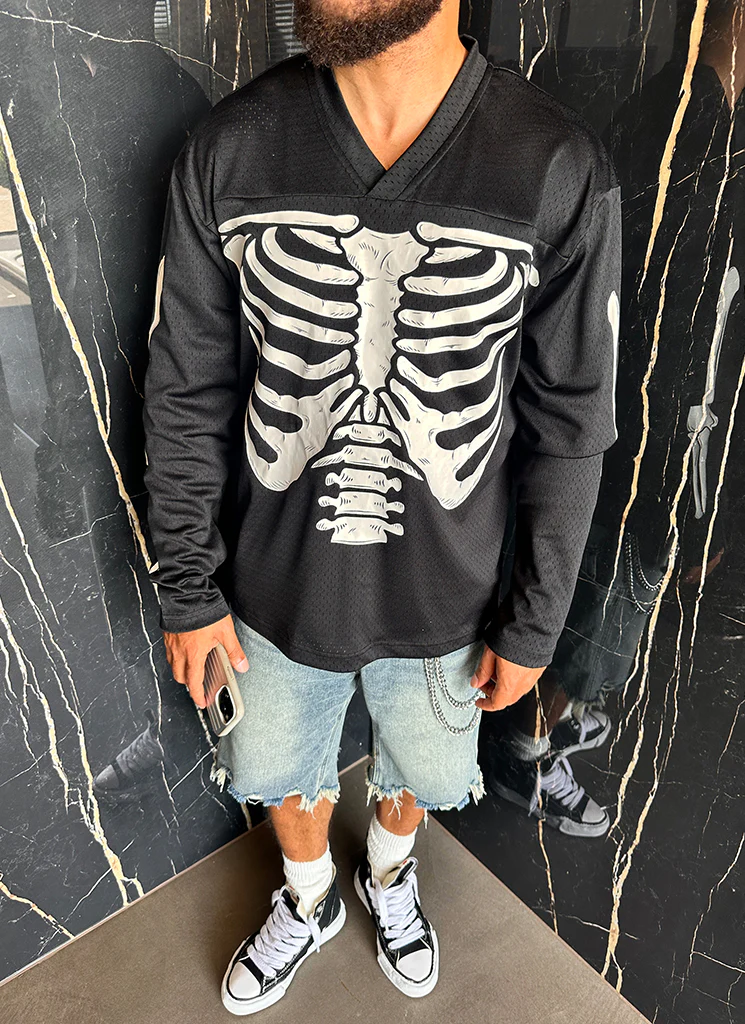 Vintage Skeleton Jersey - Black - Image 3