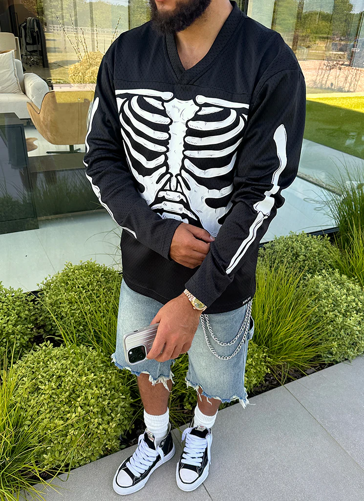 Vintage Skeleton Jersey - Black - Image 4