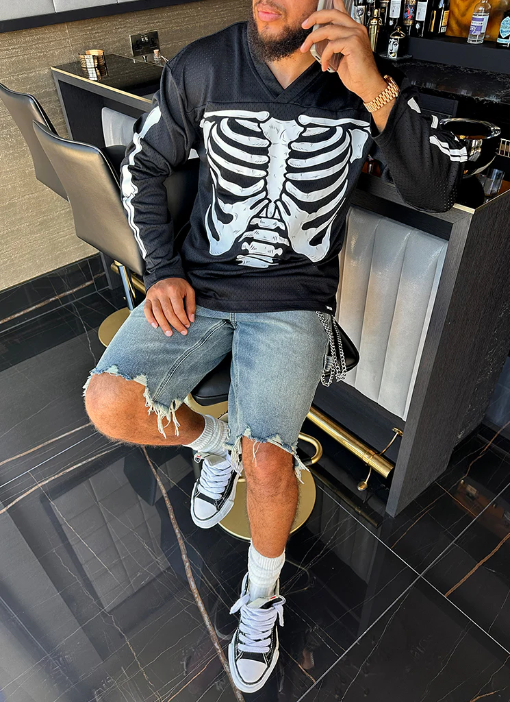 Vintage Skeleton Jersey - Black - Image 5