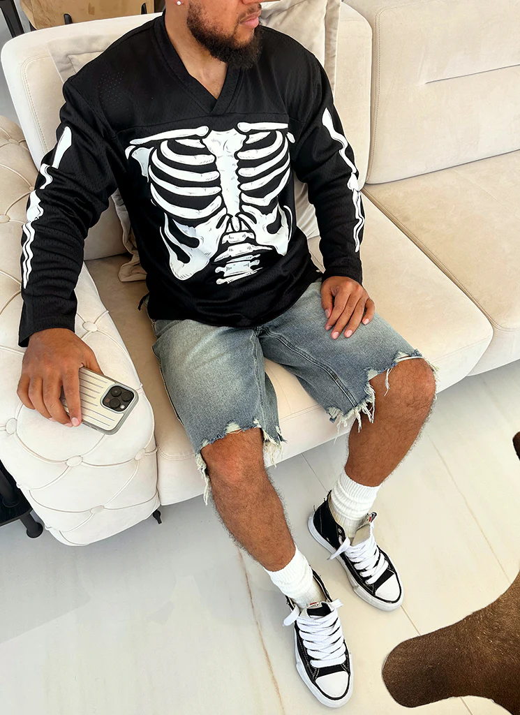 Vintage Skeleton Jersey - Black - Image 6