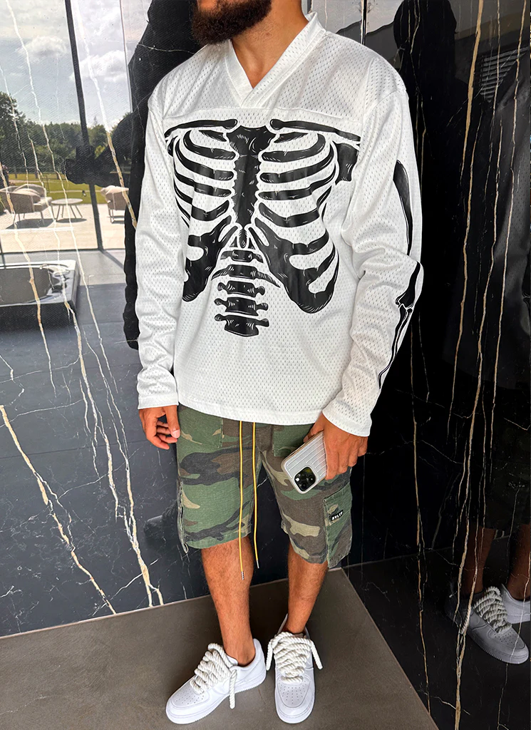 Vintage Skeleton Jersey - White - Image 4