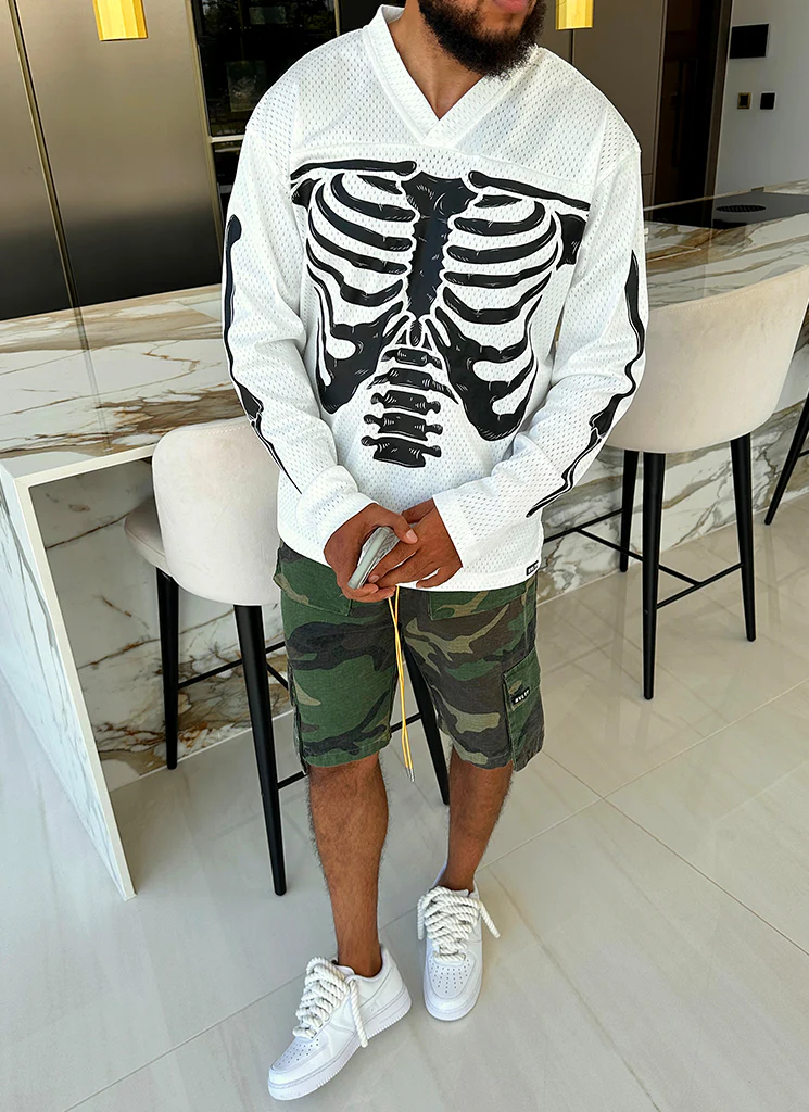 Vintage Skeleton Jersey - White - Image 7