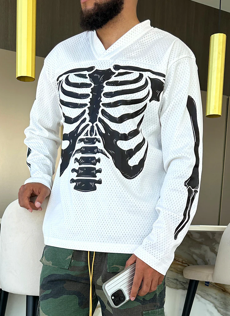 Vintage Skeleton Jersey - White - Image 8