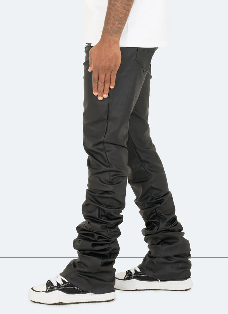 Vintage Stacked Wax Jeans - Black - Image 4
