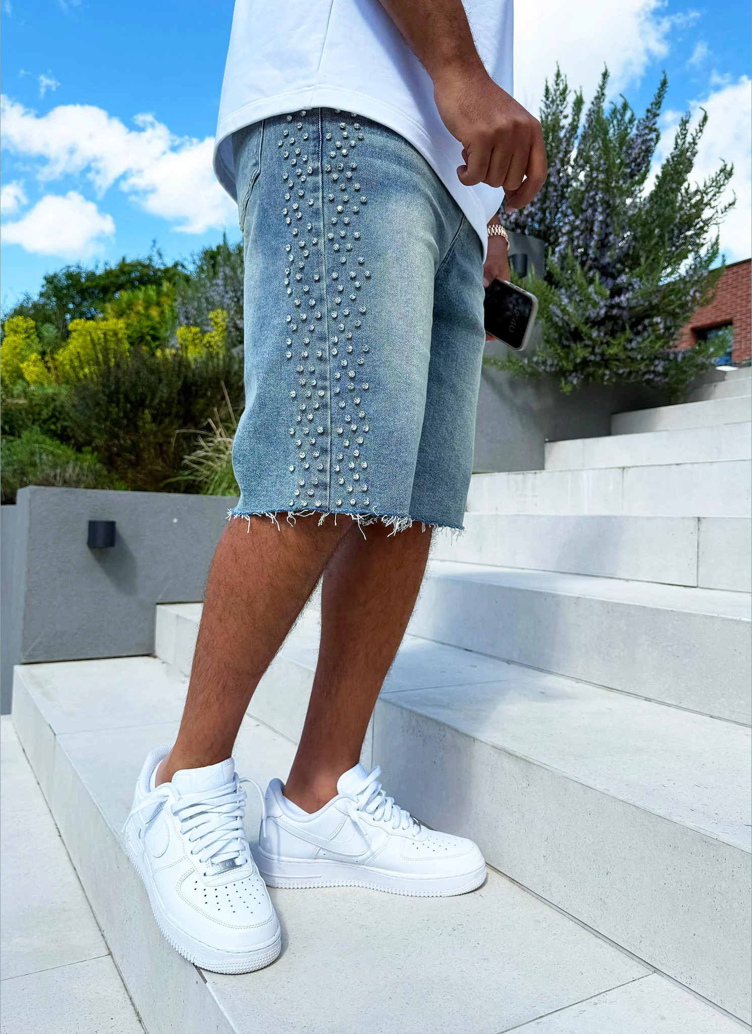 Vintage VVS Denim Shorts - Blue - Image 12