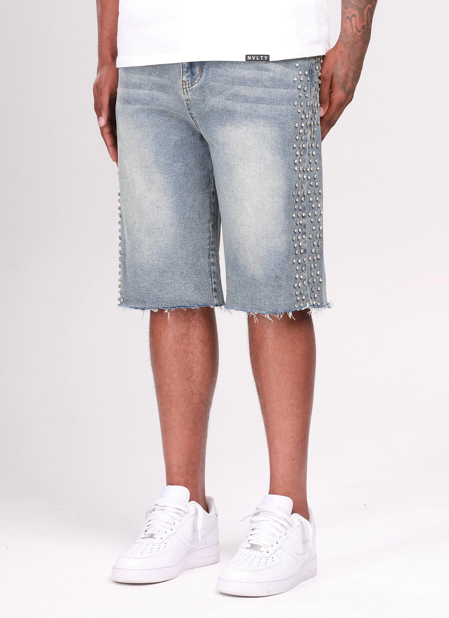 Vintage VVS Denim Shorts - Blue - Image 2