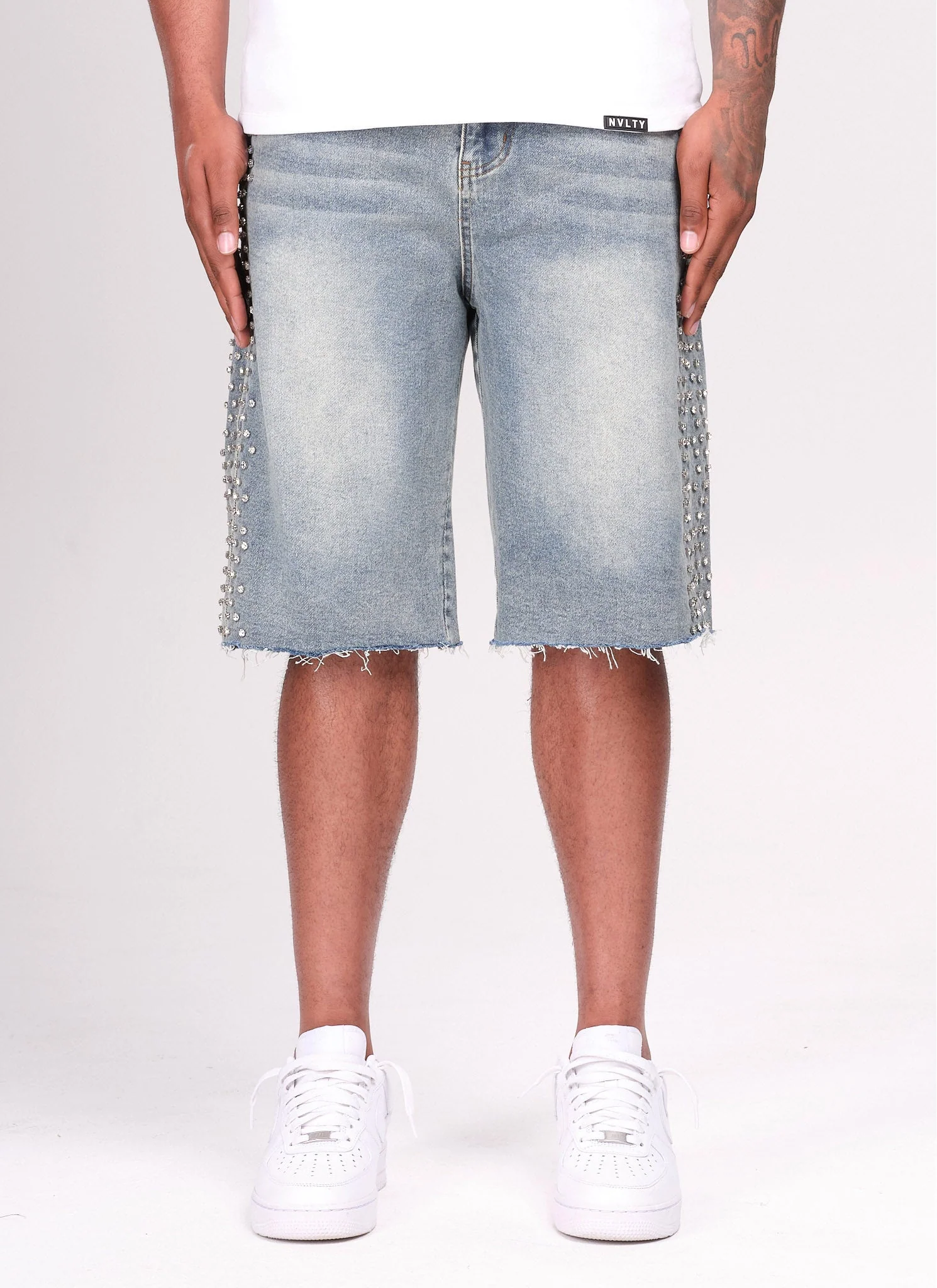 Vintage VVS Denim Shorts - Blue - Image 4