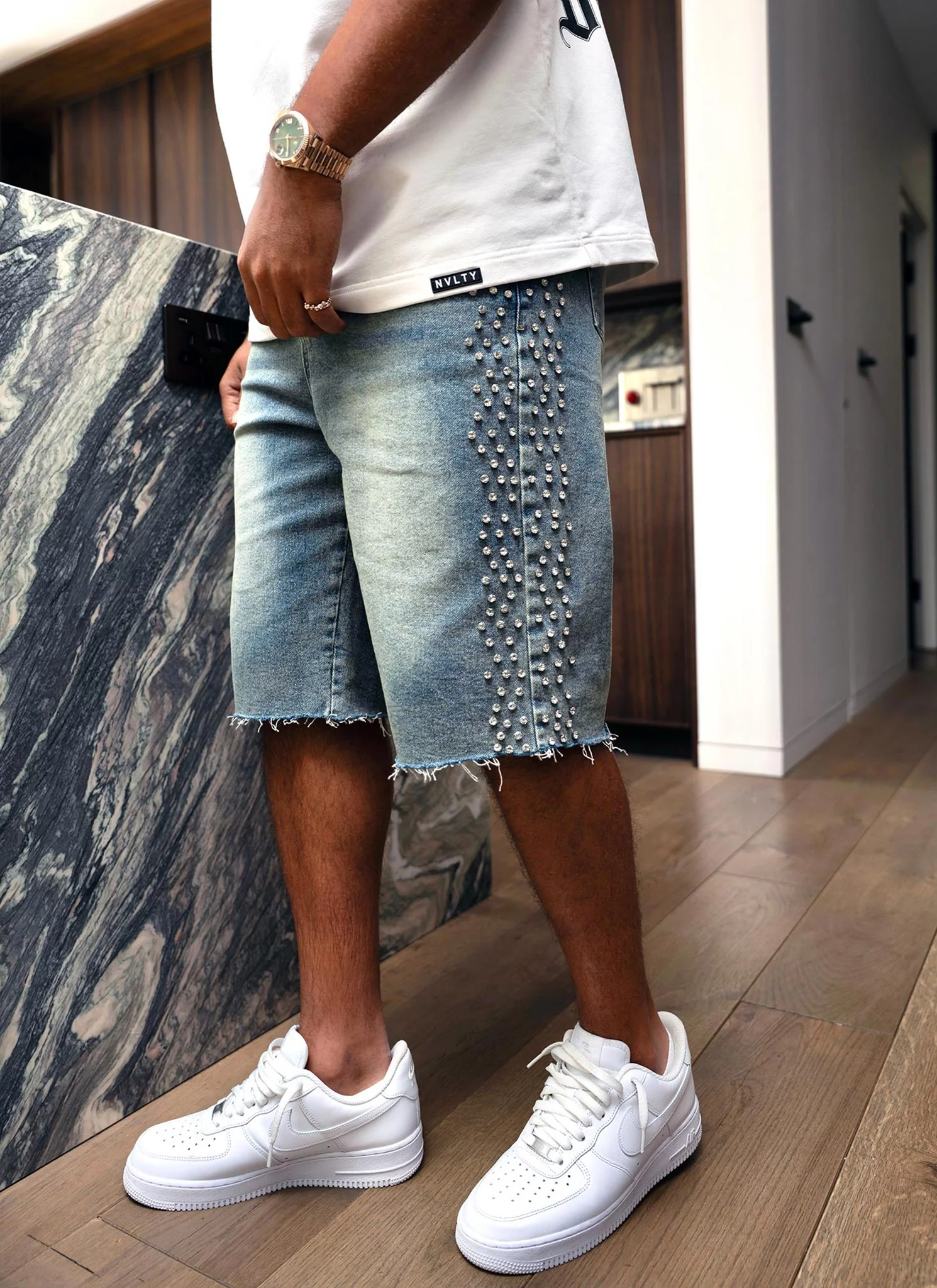 Vintage VVS Denim Shorts - Blue - Image 8