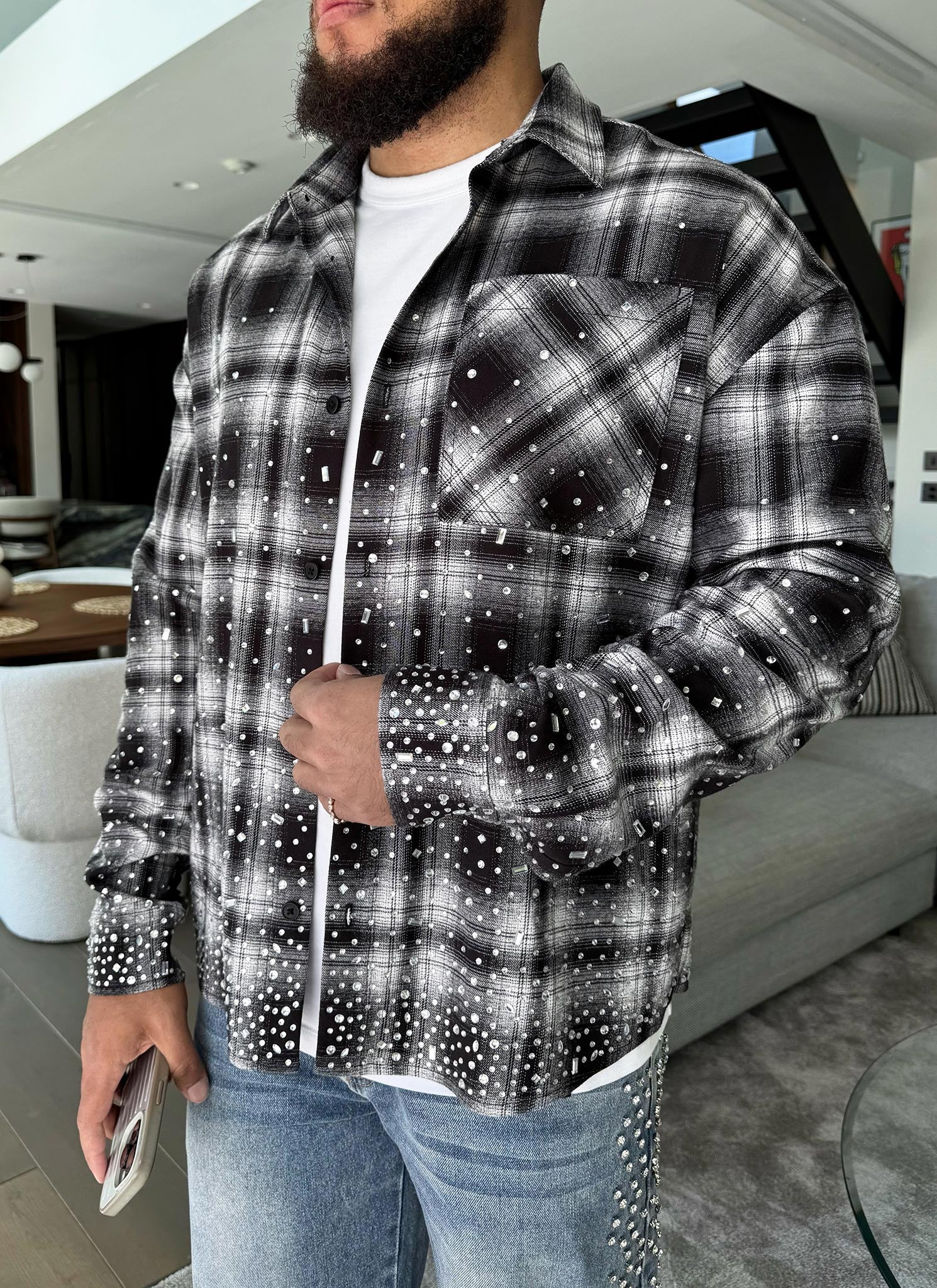 Vintage VVS Flannel - Black - Image 3