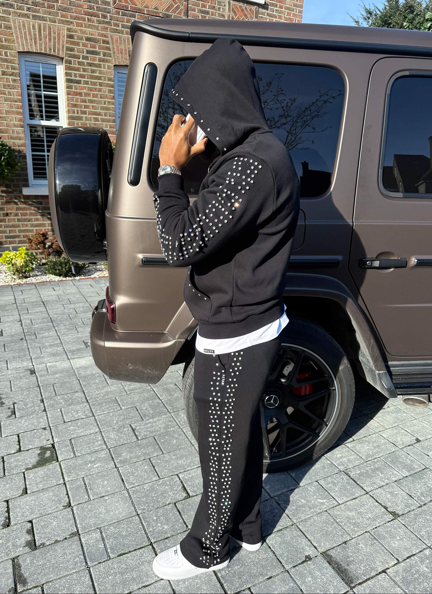 Vintage VVS Flare Joggers - Black - Image 8