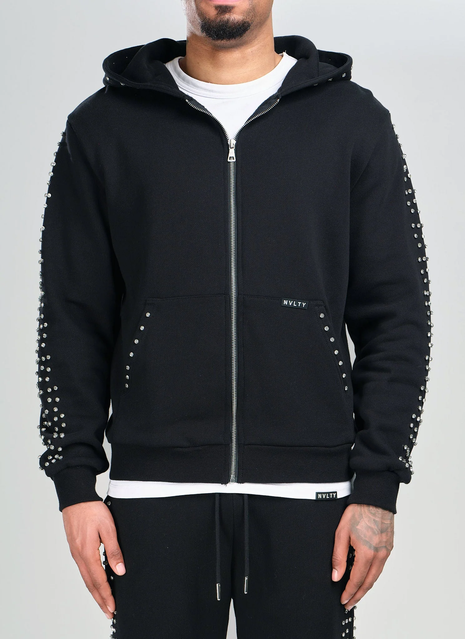 Vintage VVS Zip Hoodie - Black - Image 3